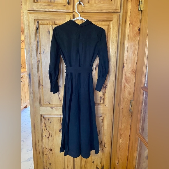 Banana Republic Black Dress Button Down Midi NWT - Picture 2 of 4